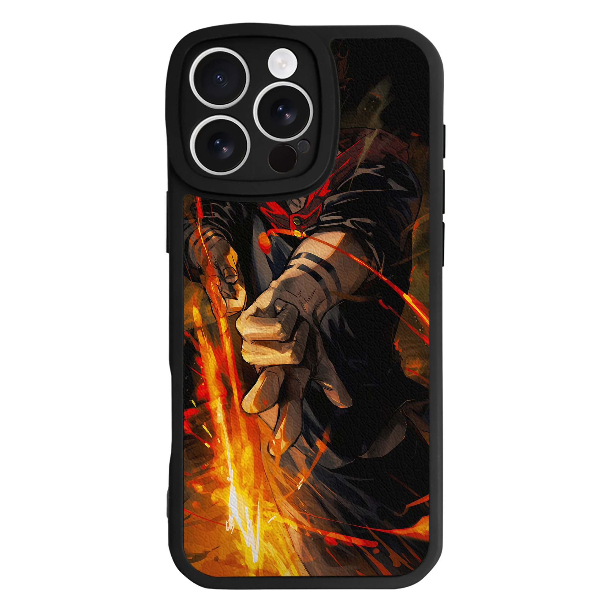 （画像用） 呪術廻戦 Jujutsu Kaisen 【iPhone 16シリーズ対応】シリコンスマホケース（レザー調） 材質：シリコン